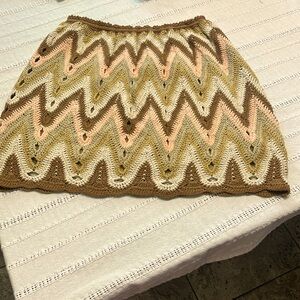 Free People Crochet Mini Skirt XSmall